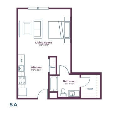 Rendering of the SA floor plan layout