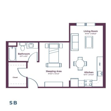 Rendering of the SB floor plan layout
