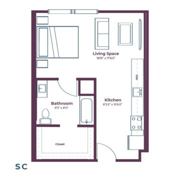 Rendering of the SC floor plan layout